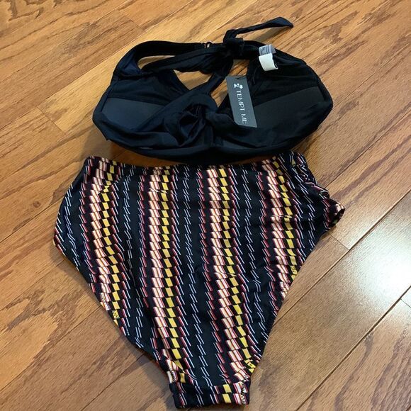 Tempt Me bikini two piece swim set.  High waist - Picture 2 of 10